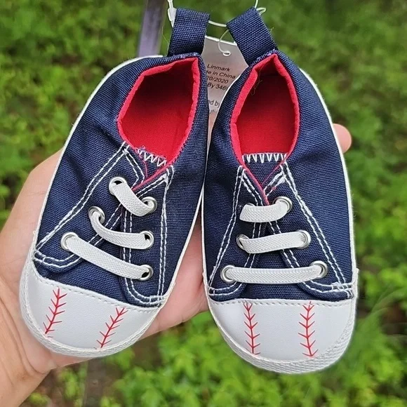 Baseball Sneakers Unisex Baby 9-12 Months New - Picture 2 of 10